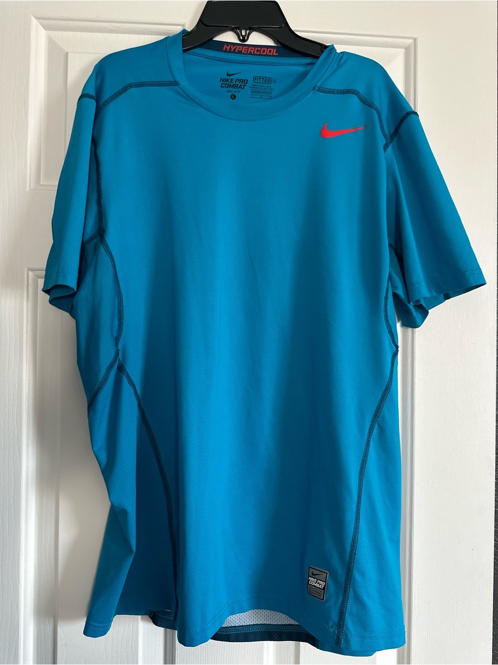 Nike Teal Performance Shirt with Coral HYPERCOOL Accent